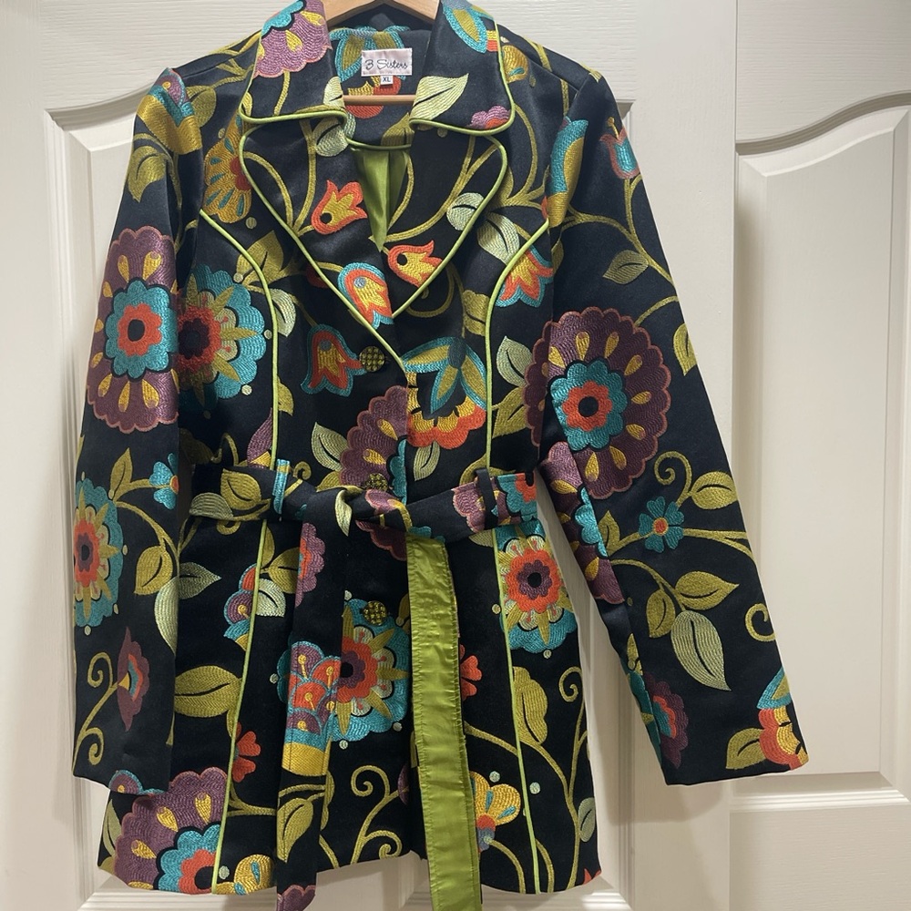 Bright Floral Women's Peacoat